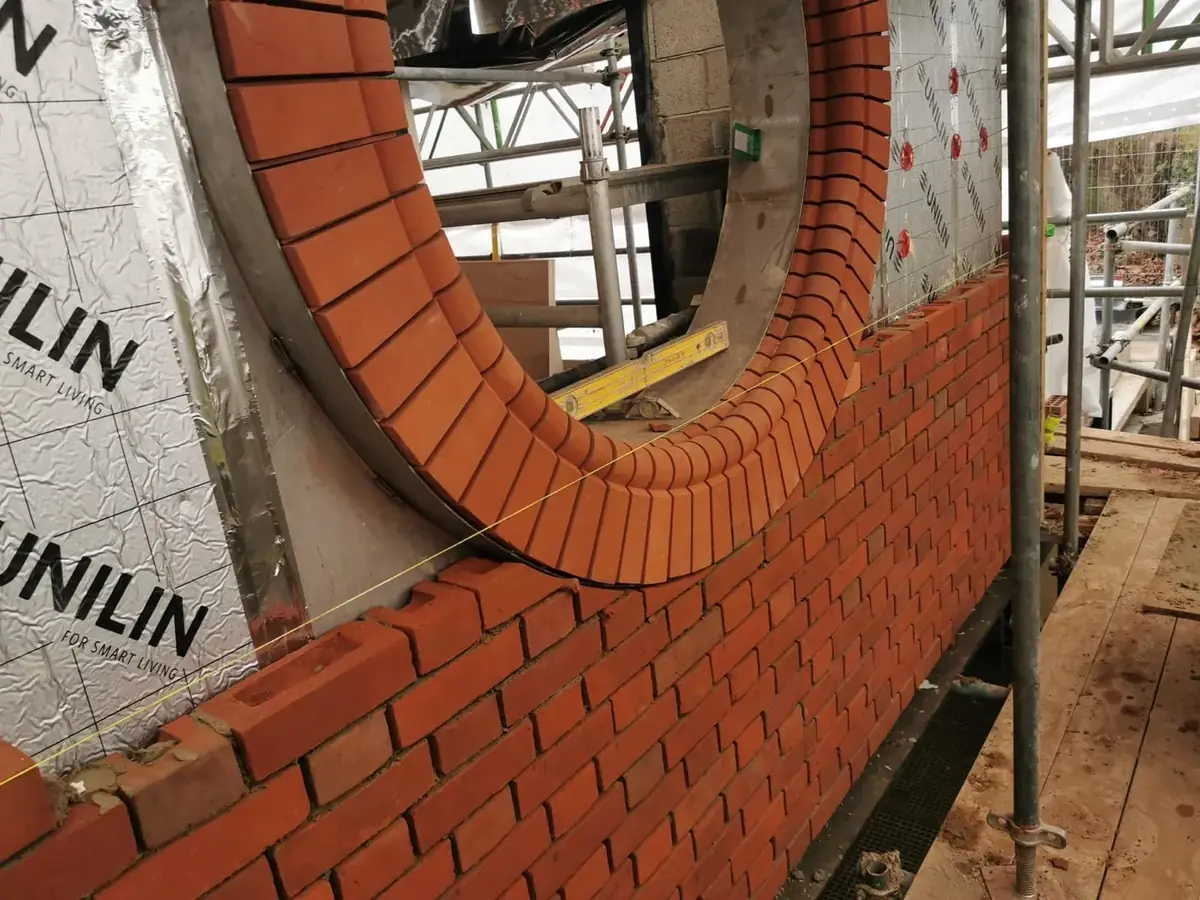 Specialist brickwork to a circular window